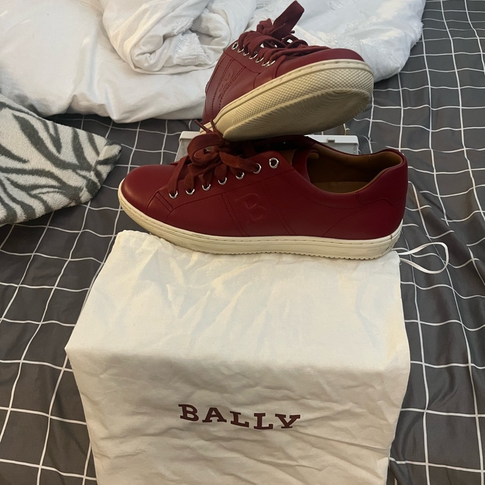 Size 9 men’s Bally sneakers worn twice.